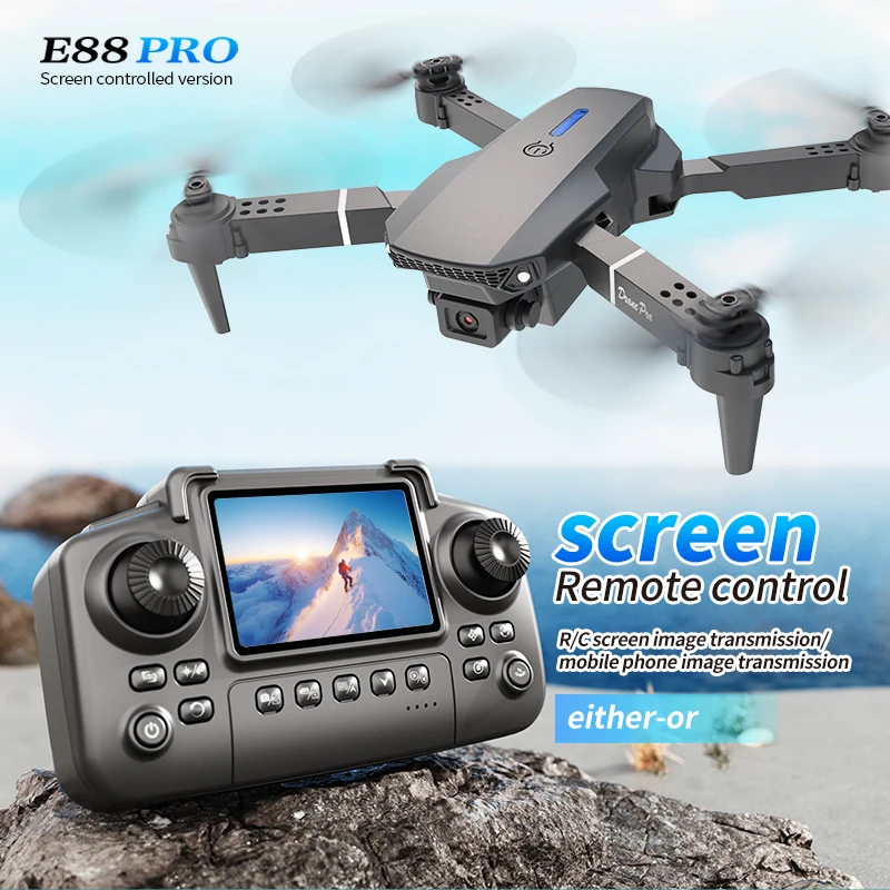 Профессиональный дрон E88 PRO  – обзор и цена Drone Controller Screen